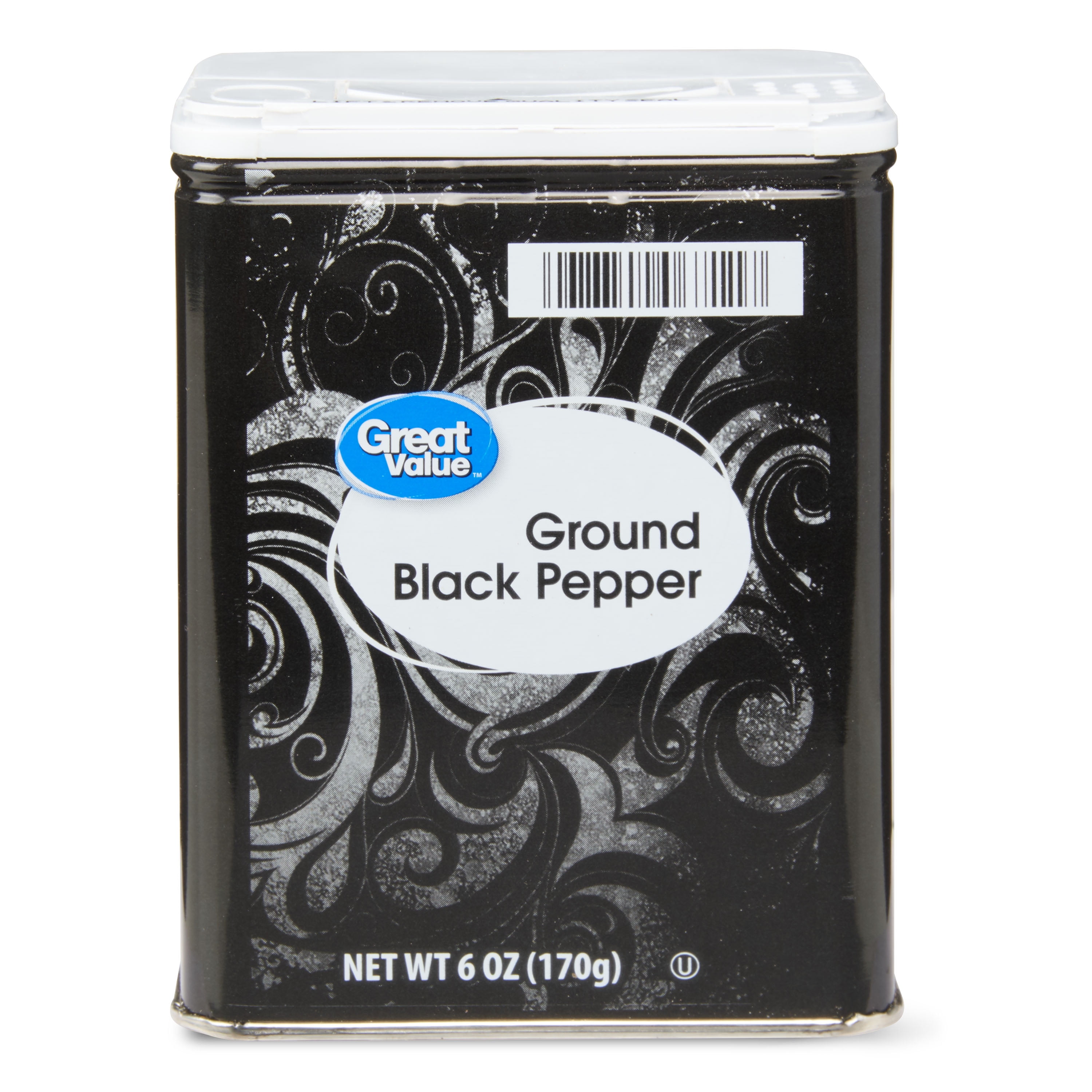 Great Value Ground Black Pepper, 6 oz