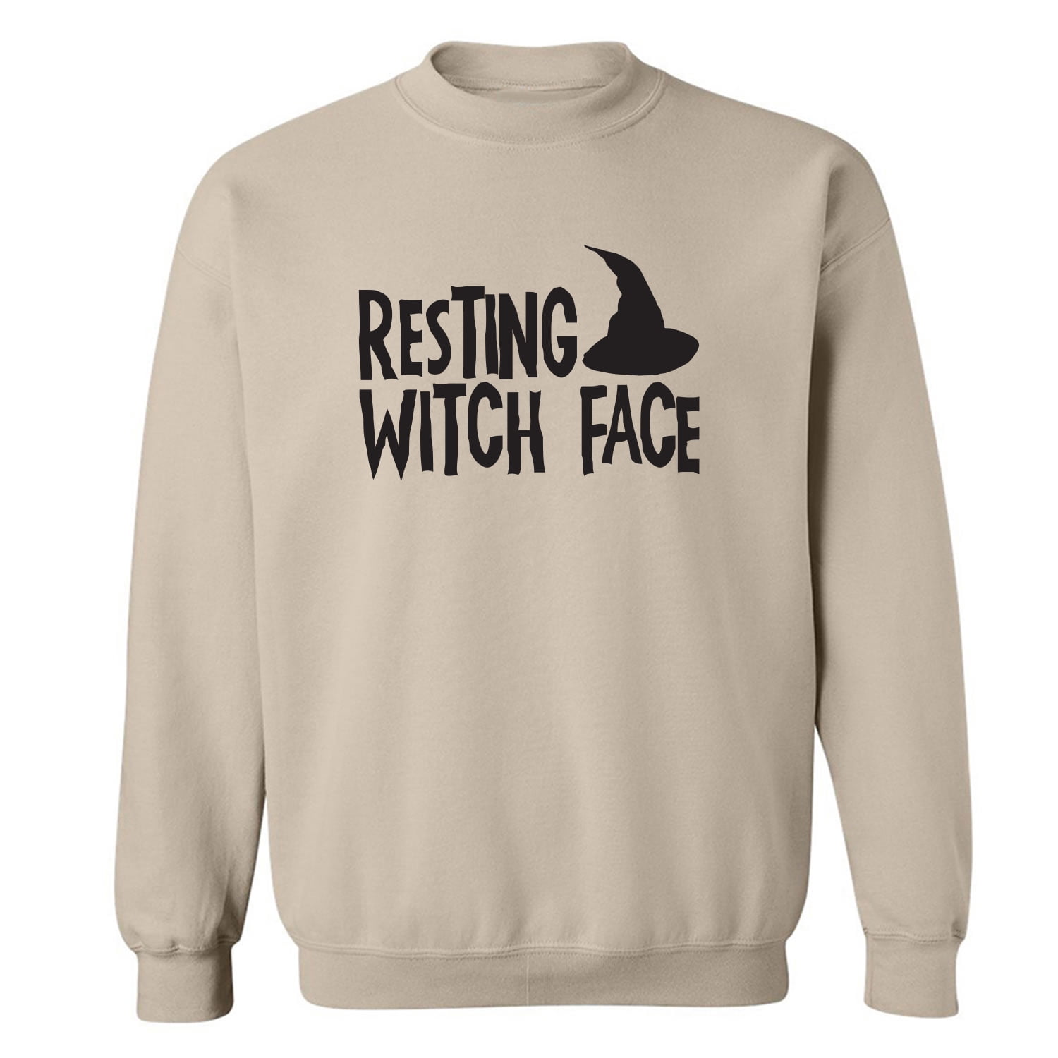 Crewneck Sweatshirt with hat zerogravitee Resting Witch FACE Crewneck Sweatshirt with hat zerogravitee Resting Witch FACE