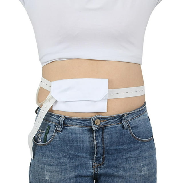 Rodamientos de cinturón para diálisis peritoneal Línea de diálisis de drenaje seguro ajustable para gastrostomía, soporte para tubo de tubo G - A