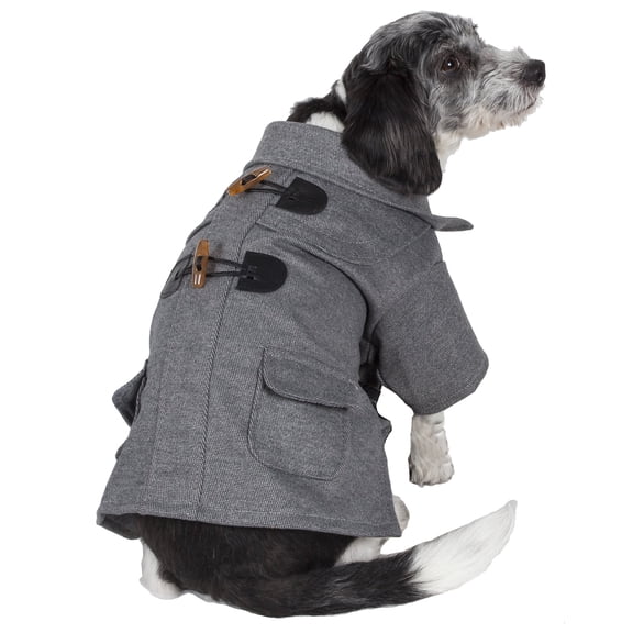 Pet Life ® 'Military Static' Rivited Fashion Collared Wool Dog Jacket Coat