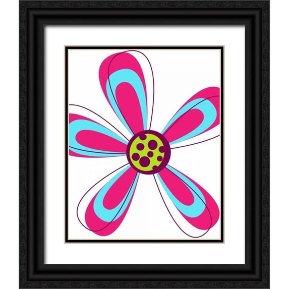 Robinson, Tamara 15x18 Black Ornate Wood Framed with Double Matting Museum Art Print Titled - Zoom Flower IV