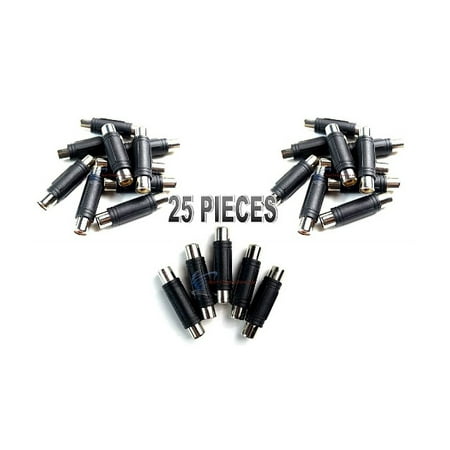 25 PCS RCA Female to RCA Female Audio Video Plug Adapter Connector (Best Female Domination Videos)