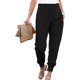 thumbnail image 1 of Pantalones de color puro, pantalones de cintura alta elástica con dobladillo dividido para mujer, pantalones casuales de cintura alta, diseño fácil de usar, 1 of 6