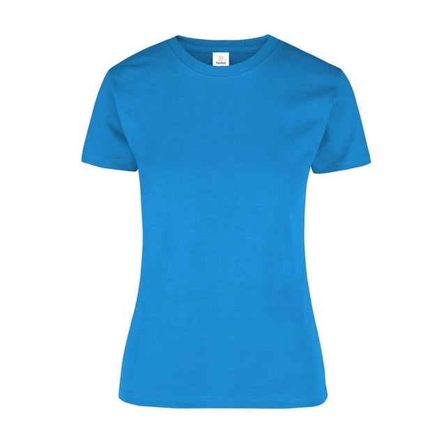 Playera Peso Completo para Dama, Color Turquesa, 100% Algodón