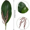 thumbnail image 2 of Paquete de 6 hojas de orquídeas Phalaenopsis, raíces artificiales de aspecto real, plantas táctiles, arreglo de hojas de imitación verde Fason CZJJ-HQ60, 2 of 6