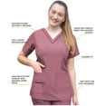 thumbnail image 3 of Adar Pro Women's Elevated V-Neck Scrub Top, XL, Heather Wine, 3 of 7