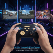 Switch Pro Controller for Switch/Lite/OLED,Wireless Controllers for Android/Switch/ PC with RGB Lighting,BT 5.3,Black