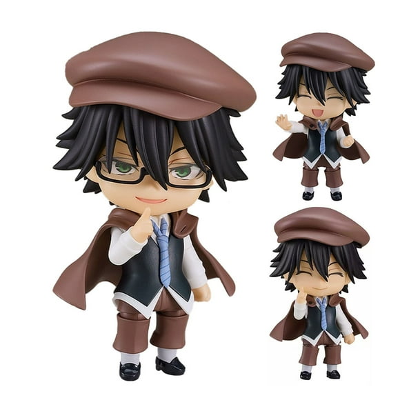 Figurine Anime BSD Ranpo Edogawa Figurine d'Action Mignonne Mini Édition Modèle PVC Ornements de Bureau Ranpo Edogawa Figurine Jouet Cadeaux 10 cm
