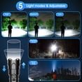 thumbnail image 5 of Juyafio Rechargeable Flashlight, 300,000 High Lumen,5 Light Modes, USB-C Fast Charging, Waterproof Portable Flashlight for Camping, Emergency, Home and Outdoor Use, 5 of 14