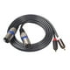 thumbnail image 1 of Cable XLR, conector XLR (2 estéreo a 2 XLR) divisor de para Audio en Y Cable de inserción - 5 pies / 1,5 metros Sunnimix Línea de interconexión de micrófono, 1 of 8