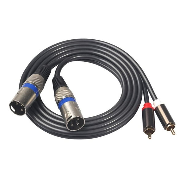 Cable XLR, conector XLR (2 estéreo a 2 XLR) divisor de para Audio en Y Cable de inserción - 5 pies / 1,etros Yuyangstore Línea de interconexión de micrófono