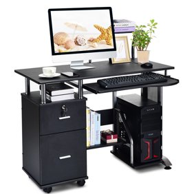 Costway Computer Pc Desk Work Station Office Home Monitor Printer