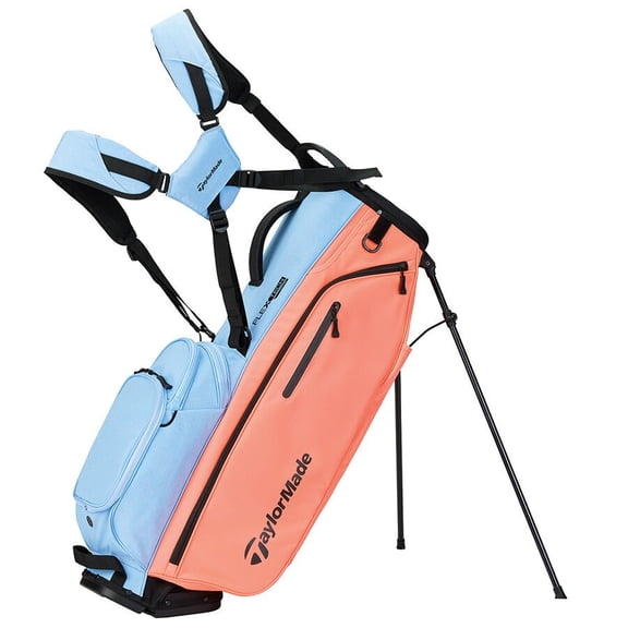 TaylorMade Golf Ladies Prior Generation Flextech Crossover Stand Bag Coral/Light Blue