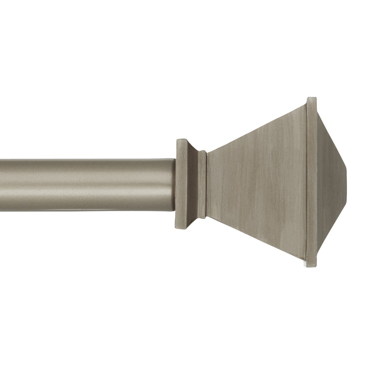 Trumpet Square Drapery Rod Set, Silver, 4884"