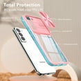 thumbnail image 4 of For Samsung Galaxy S22/S22+/S22 Ultra Cover,Shockproof Luxury Full Body Slide Camera Cover Case，TPU Stand Case Cover, 4 of 5