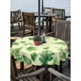 thumbnail image 2 of Outdoor Tablecloth with Umbrella Hole for Patio/Picnic/Party/Camping, Spring Botanical Waterproof Table Cloth Round Cover Washable, Green Ivy Ferns Oak Leaves Yellow (Dia 54"), 2 of 8