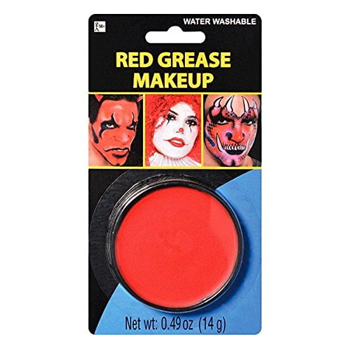 Red Face Paint Style Grease Makeup Kit, 6.5" x 3.6"
