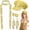 Gold, variant on Kicpot Women 70s Disco Costume Accessory Set, 4 Pack Gold Sequin Kit with Cap, Rhinestone Sunglasses, Long Sequin Choker Scarf and Tassel Earrings, Retro Halloween Fancy Dress Outfit