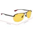 thumbnail image 4 of Gafas de sol de aluminio y magnesio para una mejor visión, estilo y seguridad 4302 Gafas de conducción nocturna polarizadas para hombre, 4 of 8