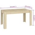 thumbnail image 3 of vidaXL Dining Table Engineered Wood Kitchen Dining Room Furniture Multi Colors, 3 of 6