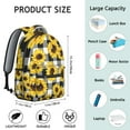 thumbnail image 6 of "Sunflower & Wildflower Print Backpack - Women’s Stylish School Bag, Durable, Water-Resistant, Laptop Pocket, Fashionable Floral Design", 6 of 6