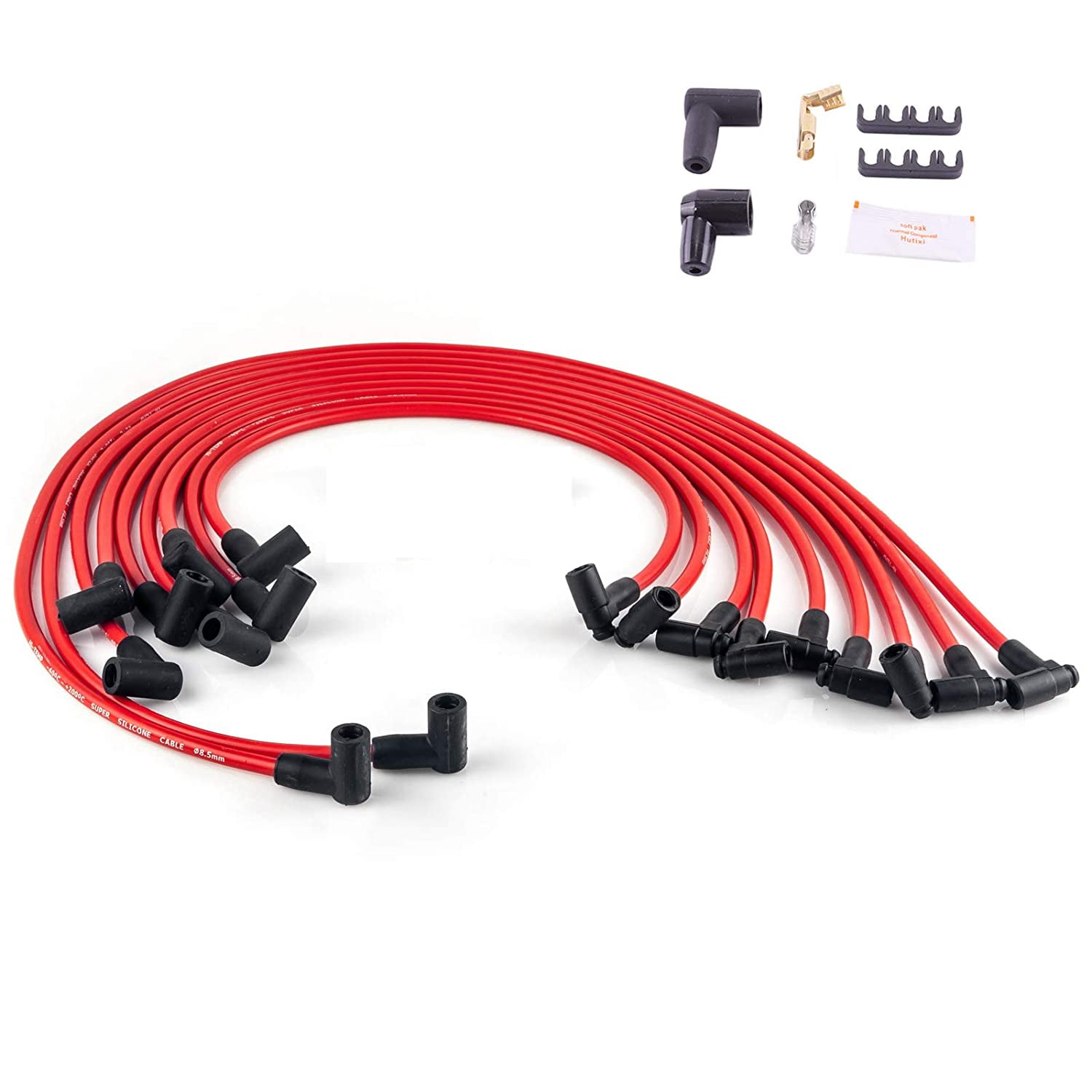 King Auto Parts 8 5mm High Performance Spark Plug Wire Set Compatible With Chevrolet Chevy Gm Small Block 283 305 307 327 350 400 Walmart Com