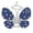 Blue, variant on Womens or Girls Sterling Silver Butterfly Cocktail Ring With CZ Stone | Birthstone Jewelry Gift for Her Birthday | Wedding | Anniversary