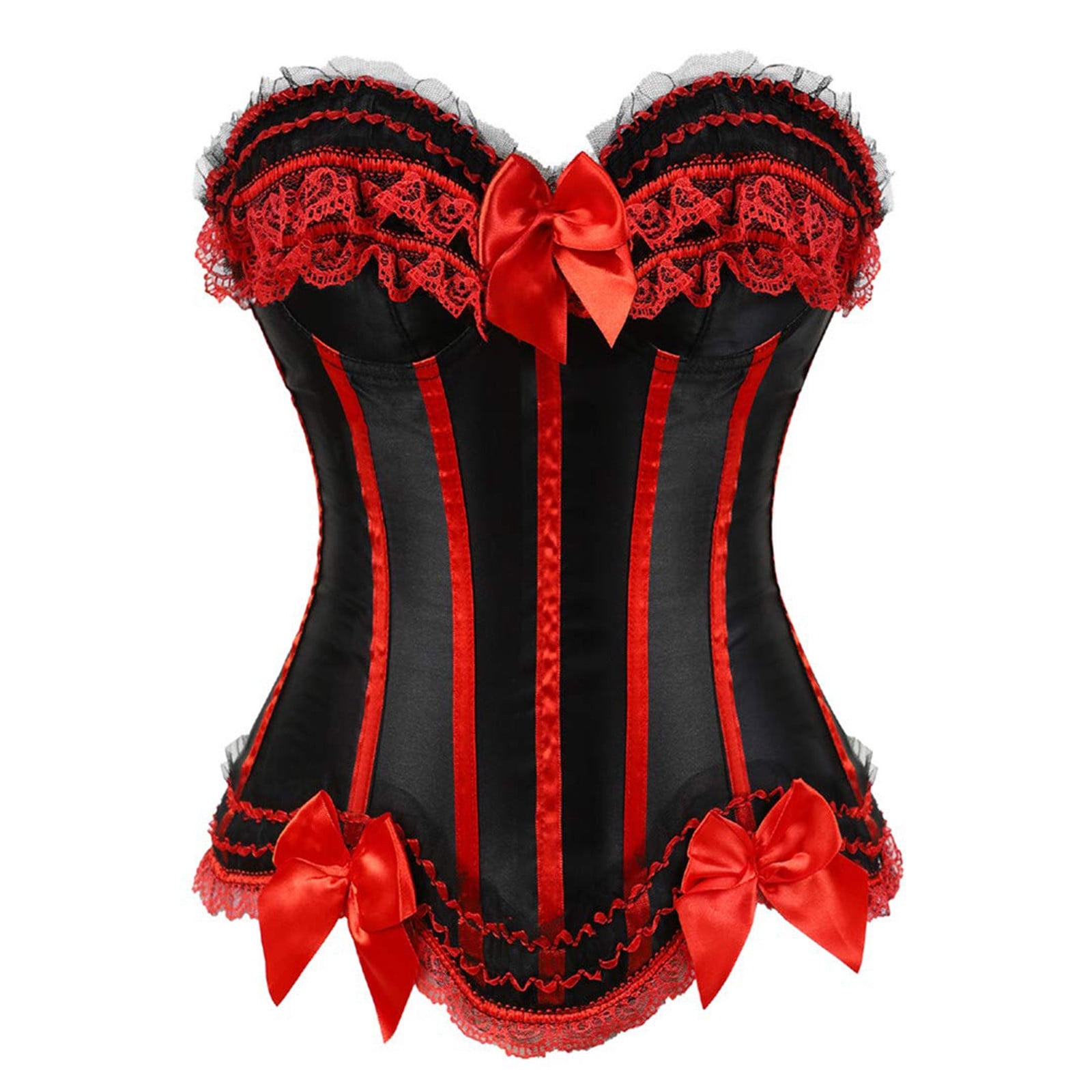 Vaacodor Red & Black Corset Bustier Womens size 2XL