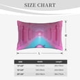thumbnail image 4 of Picia Pink Shark Pool Fantasy Pattern Plush Pillow Case – Soft and Cozy Cushion Cover, Hypoallergenic Throw Pillow Case for Home Decor-16"x24", 4 of 6