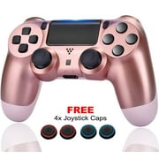 Wireless Game Controller Compatible with PS4/Slim/Pro with Upgraded Joystick ( Rose )