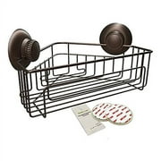 Gecko-Loc Corner Shower Caddy Bathroom Organizer Shelf Basket Suction Holding - Bronze
