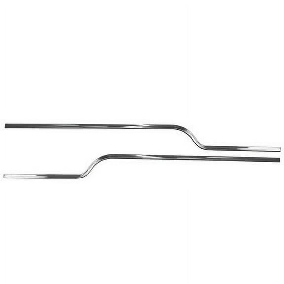 Scott Drake C9ZZ-6520970-1 Door Panel Trim Stainless Steel Deluxe Interior