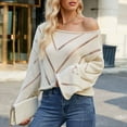 thumbnail image 4 of Women's Sweaters Lightweight Fashion Winter Casual Hollow Loose Round Neck Long Sleeve Pullover Sweater, 4 of 7