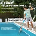 thumbnail image 5 of SPECSTAR Cordless Pool Vacuum with Telescopic Pole, Powerful Suction up to 18.9 GPM, 60 Mins Running Time, Handheld Rechargeable Swimming Pool Cleaner for Pools/Spas/Hot Tubs, 5 of 9