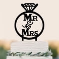 thumbnail image 3 of Injueey 5X Suministros de decoración de pasteles Feliz cumpleaños Banner Acrílico Matrimonio Artesanía, 3 of 5