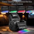 thumbnail image 5 of Dual Motor Power Swivel Rocker Recliner Chair for Adults with Heat and Massage, Electric Wall Hugger Rocking Recliner for Nursery Living Room with LED Lights, USB A&C Ports, 5 of 9