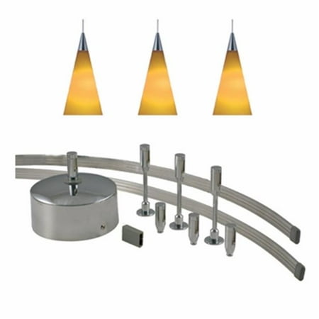 Monorail Fixture - Jesco Lighting JC50 50W Complete Metal Monorail Bulb with Satin Nickel Finish