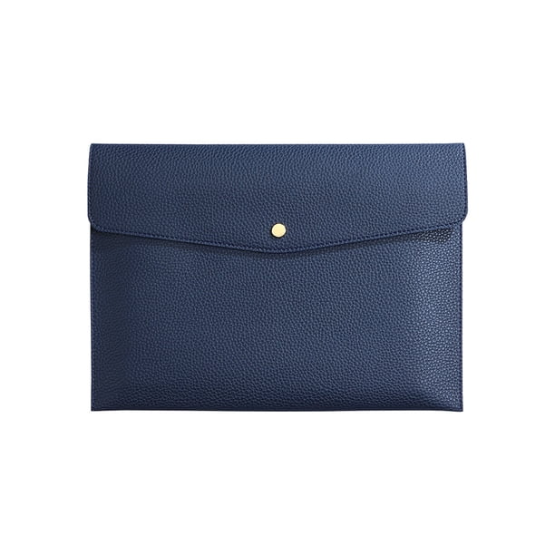 Archivador de documentos A4 de piel sintética, práctico y práctico bolso de viaje de gran capacidad, con bolsillos y sobres, organizador de facturas, funda para tableta, ideal para trabajar, estudiar