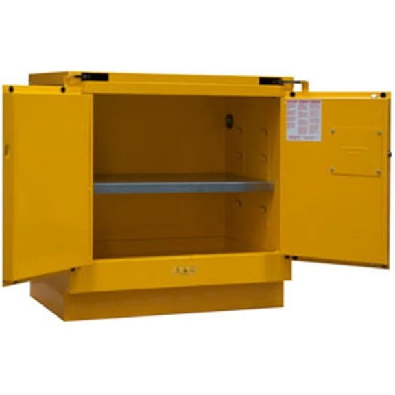 Durham Manufacturing 1022UCS-50 22 gal FM Approved Flammable Safety Self Close Storage Cabinet, Safety Yellow