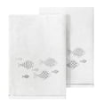 thumbnail image 2 of Authentic Hotel and Spa  Turkish Cotton Figi 2PC Embellished Bath Towel Set Silver, 2 of 5
