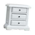 thumbnail image 2 of yotijay 1:12 Dollhouse Wooden NightStand Dollhouse Bedroom Furniture for Mini Room Scene White, 2 of 9