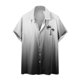 thumbnail image 1 of Mens Manga Corta Botón Abajo Camisas Botones Casuales Imprimir Blusa Turndown, Camisa de Poliéster para la Fiesta, los Negocios Y el Uso Casual Diario, 1 of 5