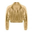 thumbnail image 5 of iiniim Girls Kids Sequins Hip Hop Jazz Outerwear Shiny Metallic Bomber Jacket Coat Disco Party Gold 8, 5 of 7