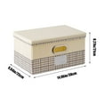 thumbnail image 3 of Cinvoph Foldable Cloth Storage Cubes With Lid Space-Saving Closet Drawer Organizer Containers for Clothes Underwear Socks, Dresser Storage Baskets Ideal for Home Closets 15"x10"x8", 3 of 6