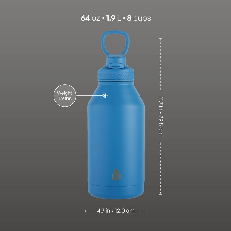 TAL Stainless Steel Ranger Water Bottle 64oz Blue Durable