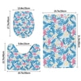 thumbnail image 2 of Bathroom Rugs Sets 3 Piece - Palm tree flamingo flower Absorbent Non Slip Bath Mats, U-Shape Toilet Lid Cover, Contour Mat, Soft Washable Shower Mats Bath Rug Mat for Bathroom Tub Toilet, 2 of 7
