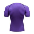 thumbnail image 3 of ANINEO Men Sports Fitness Short Sleeve T Shirt Tights Outdoor Base Quick Drying Breathable Elastic Running Training Clothing Solid Color Male T-Shirts, 3 of 3