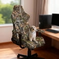 thumbnail image 2 of TSOVTHRID Forest Camo Hunting Print Gaming Chair Cover Pack of 4, Stretchable Chair Seat Protection with Armrest Pad Removable Computer Reclining Chair Protective Slipcover, 2 of 7