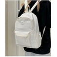 thumbnail image 5 of Nylon Backpack for Women Men Cute Vintage College Laptop Bag Casual Travel Rucksack Daypack (white), 5 of 5