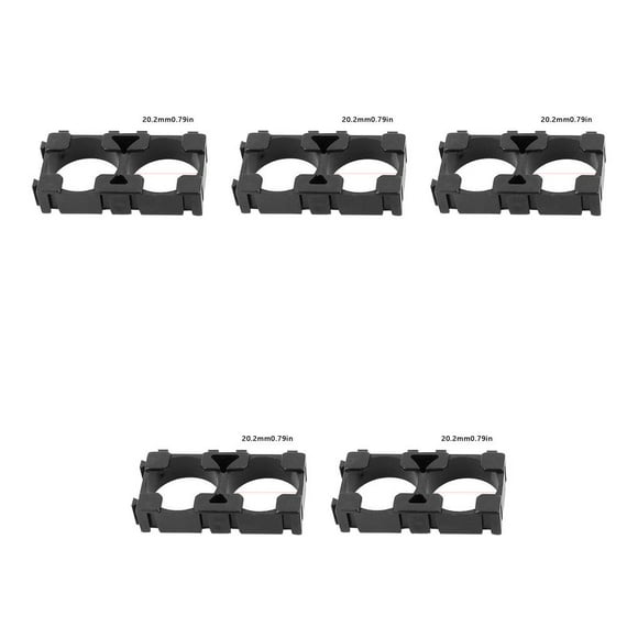 Wweixi 20Pcs Lithium Battery Holder Safety Anti Vibration Cell Cylindrical 18650mAh 2 link 5Set